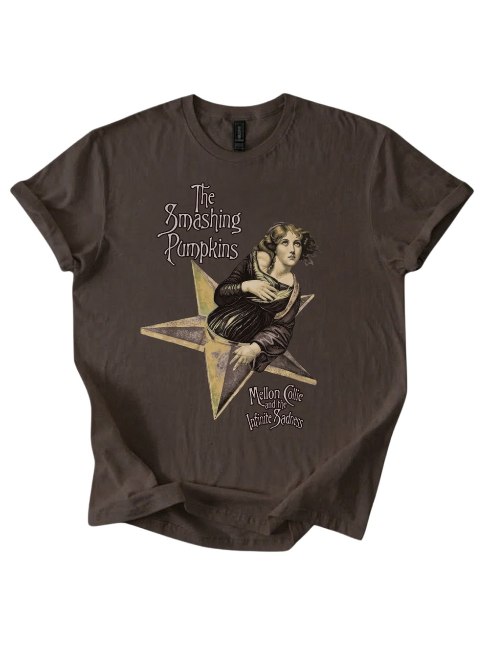 Gildan The Smashing Pumpkins Brown Graphic Band Tee